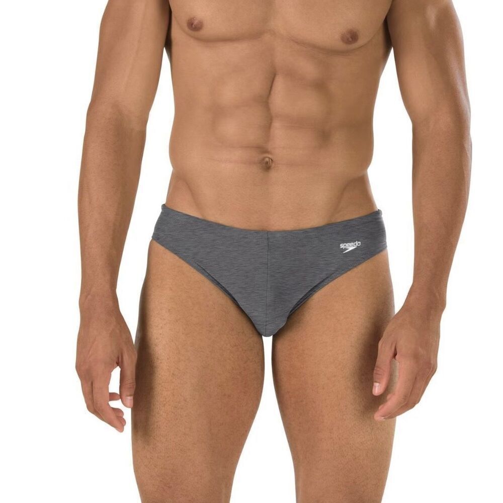 Speedo NWT MENS Solar 1 Inch Swim Brief chlorine resistant UPF 50+ Sz 30